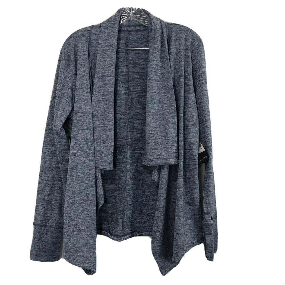 Nike Yoga Collection Open Front Blue Cardigan